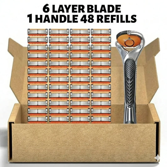 Smart Shave Pro Kit – 48 Advanced Razor Refills + Free Handle Included